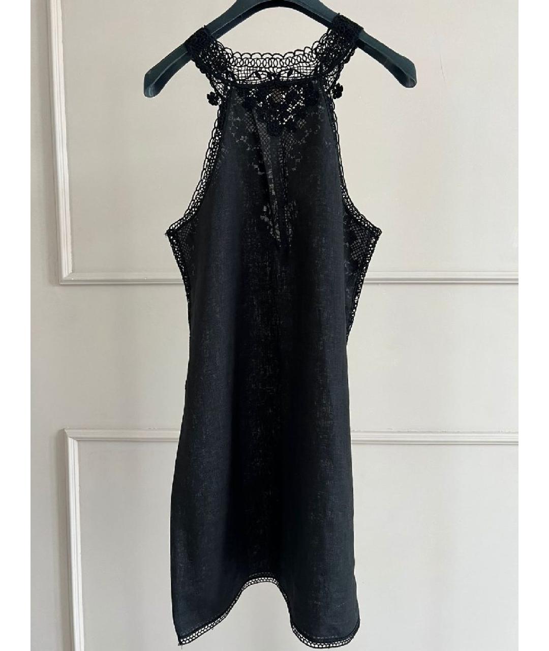 ERMANNO SCERVINO Черное хлопковое повседневное платье, фото 9