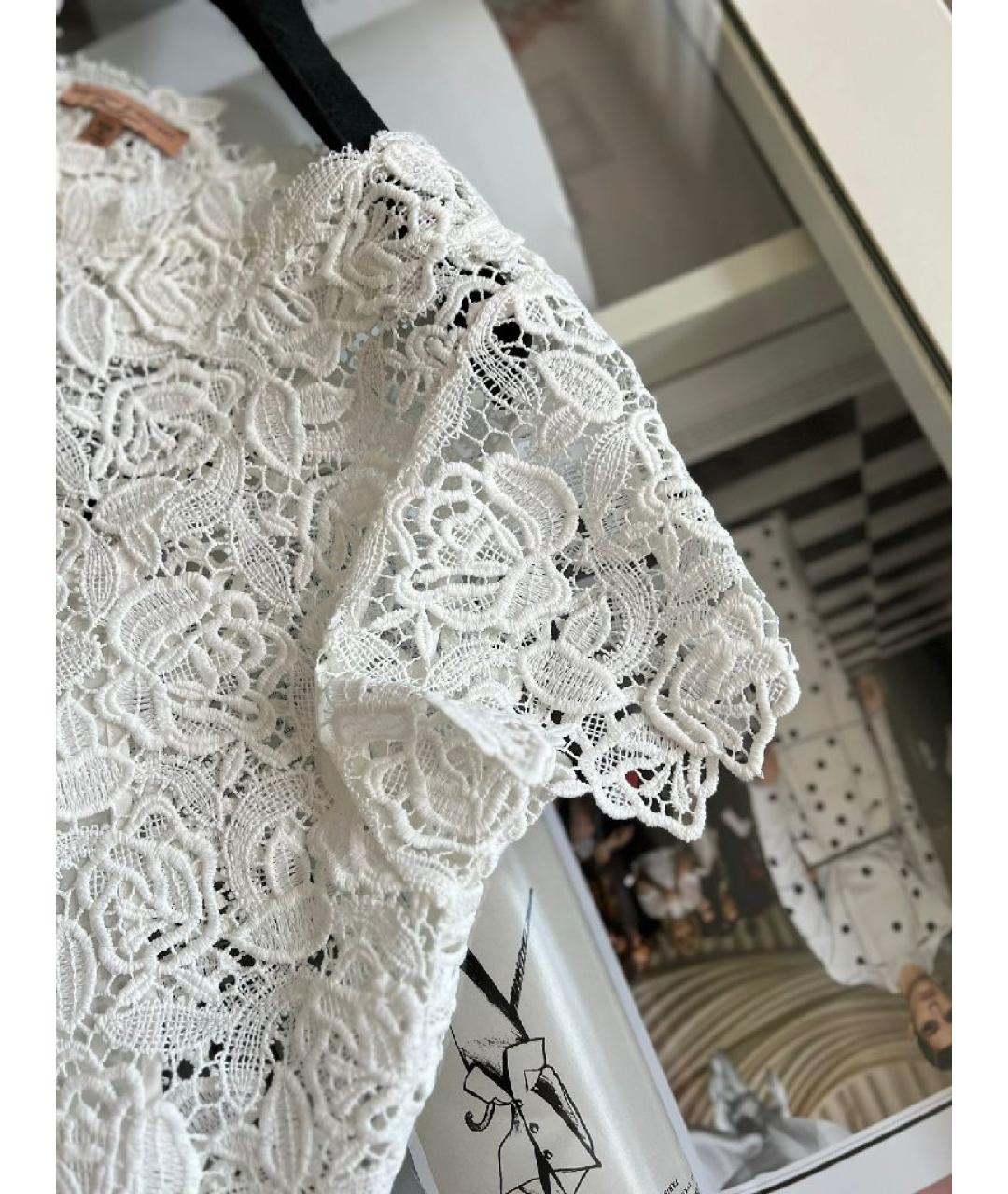 ERMANNO SCERVINO Белое полиэстеровое повседневное платье, фото 4