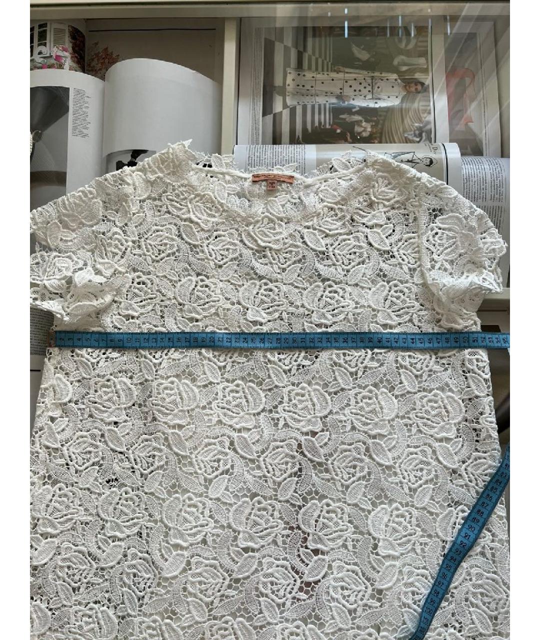 ERMANNO SCERVINO Белое полиэстеровое повседневное платье, фото 6