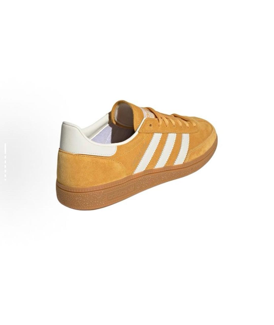 ADIDAS Желтые замшевые низкие кроссовки / кеды, фото 4