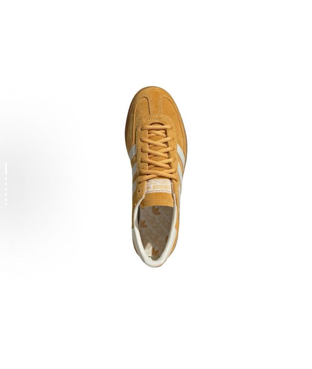 ADIDAS Желтые замшевые низкие кроссовки / кеды, фото 5