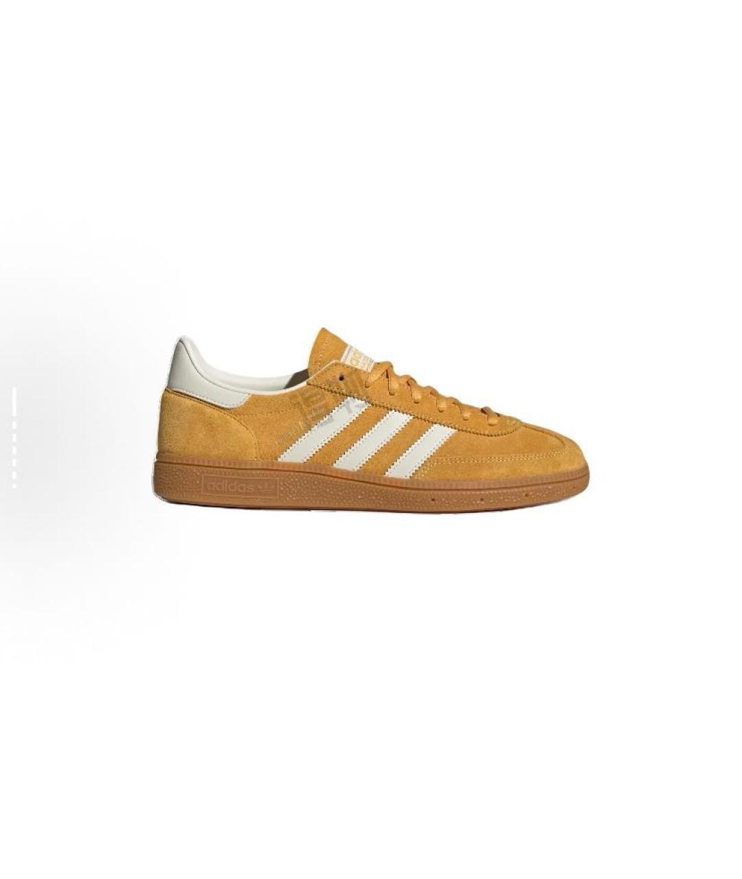 ADIDAS Желтые замшевые низкие кроссовки / кеды, фото 3