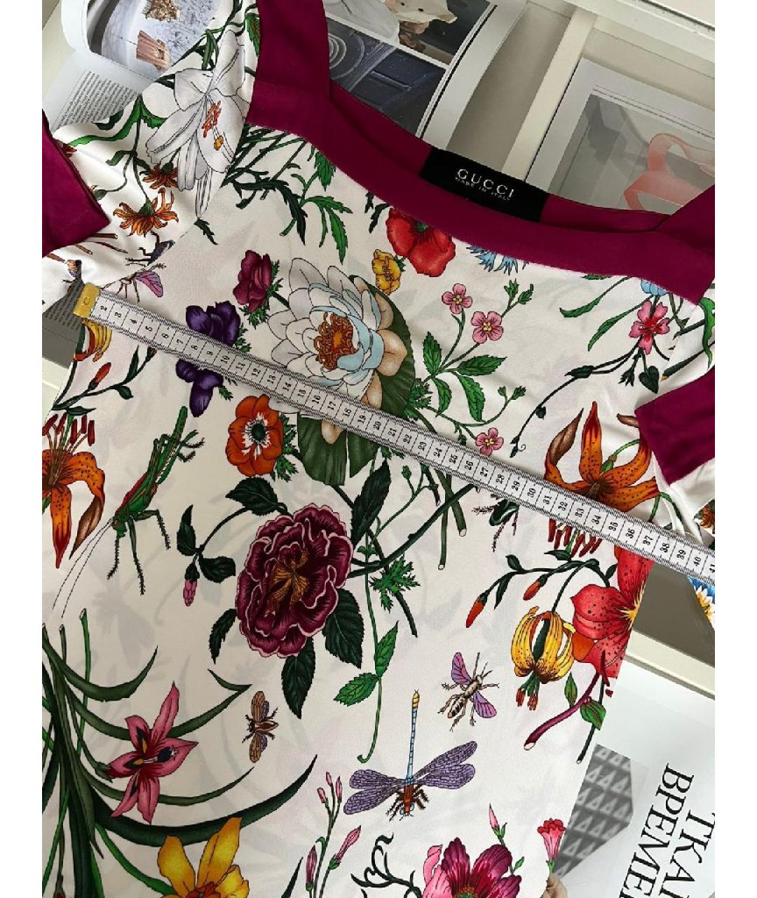 GUCCI Мульти хлопковое повседневное платье, фото 5