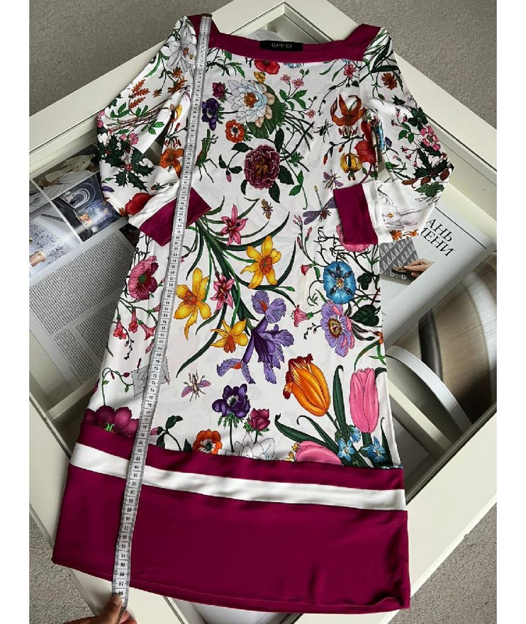 GUCCI Мульти хлопковое повседневное платье, фото 6