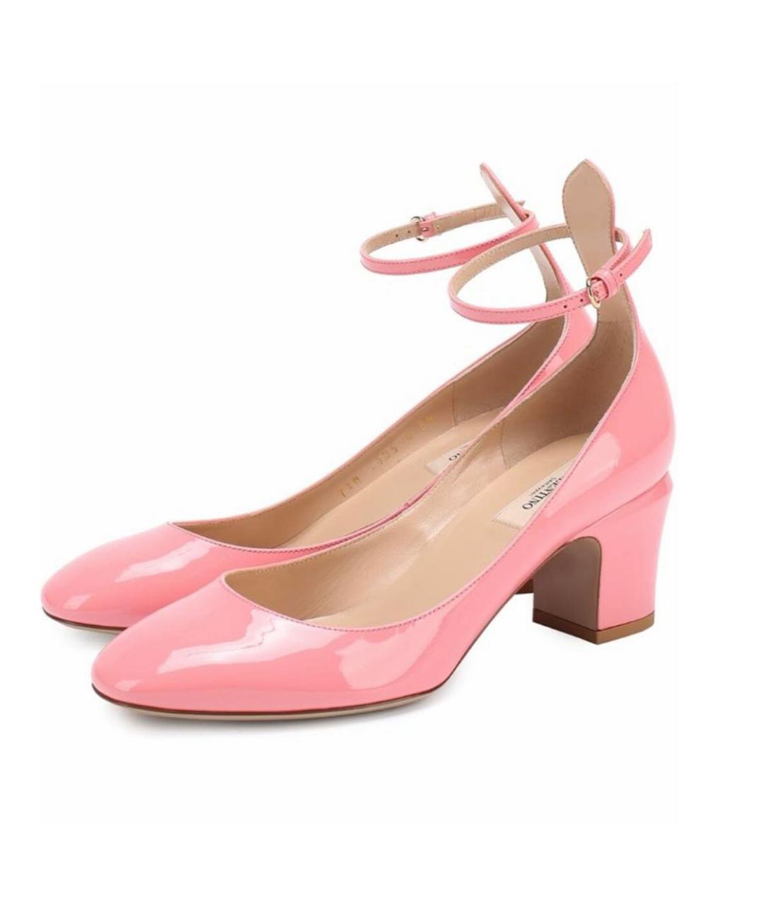 VALENTINO Розовые кожаные туфли, фото 4