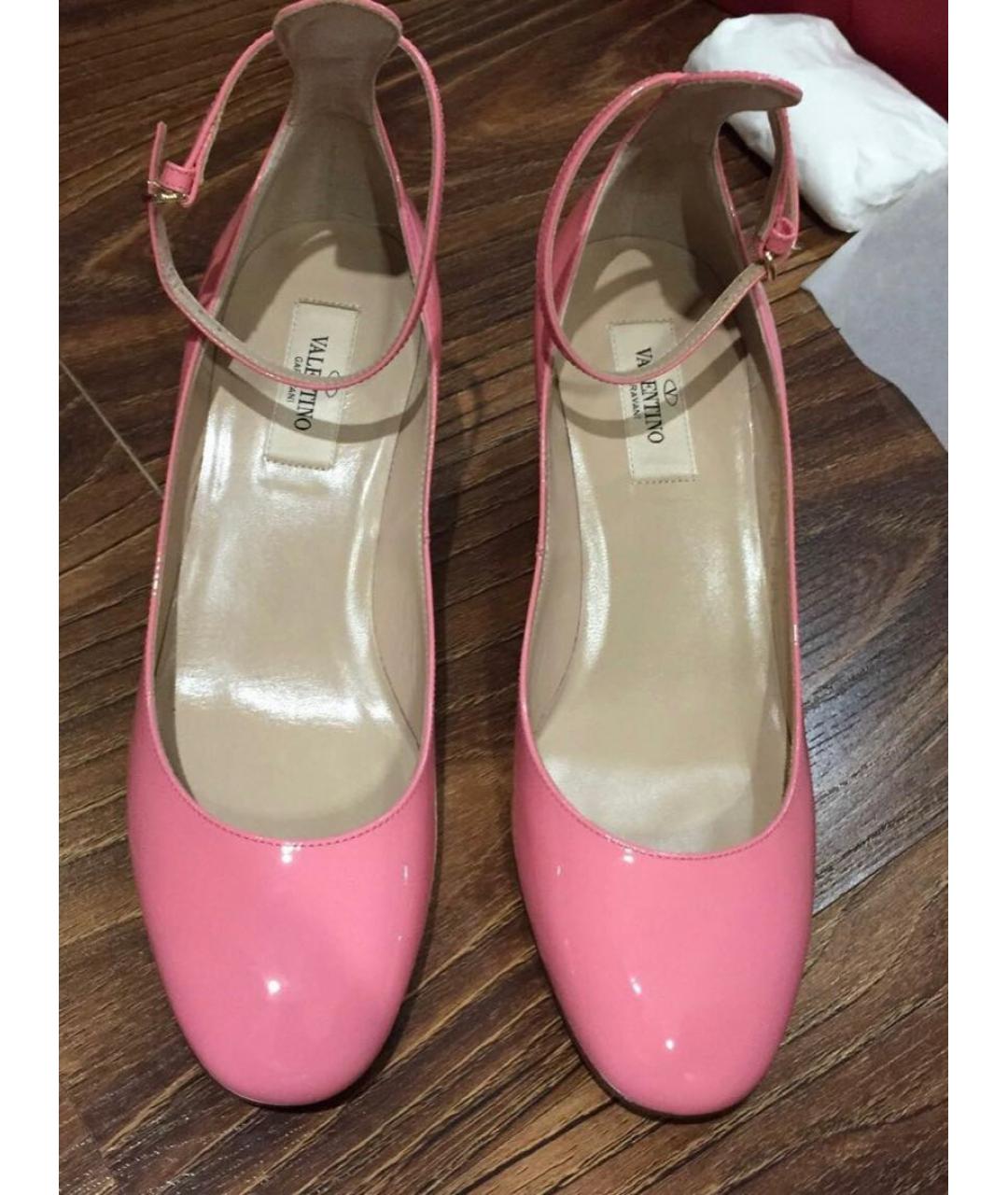 VALENTINO Розовые кожаные туфли, фото 2