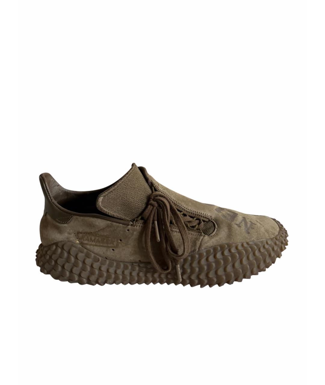 ADIDAS Хаки замшевые низкие кроссовки / кеды, фото 1