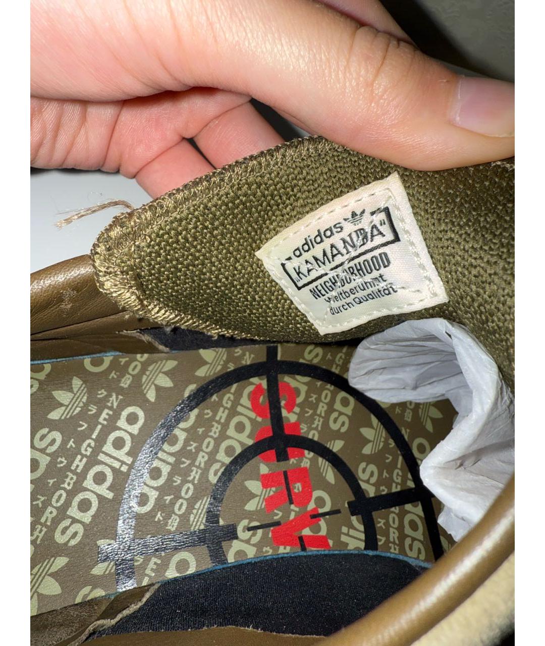ADIDAS Хаки замшевые низкие кроссовки / кеды, фото 5