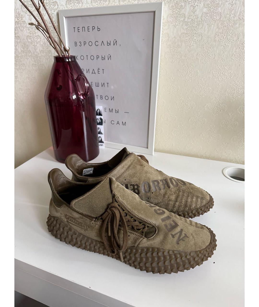 ADIDAS Хаки замшевые низкие кроссовки / кеды, фото 2