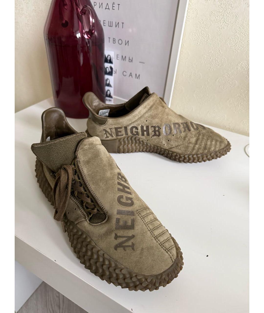 ADIDAS Хаки замшевые низкие кроссовки / кеды, фото 4