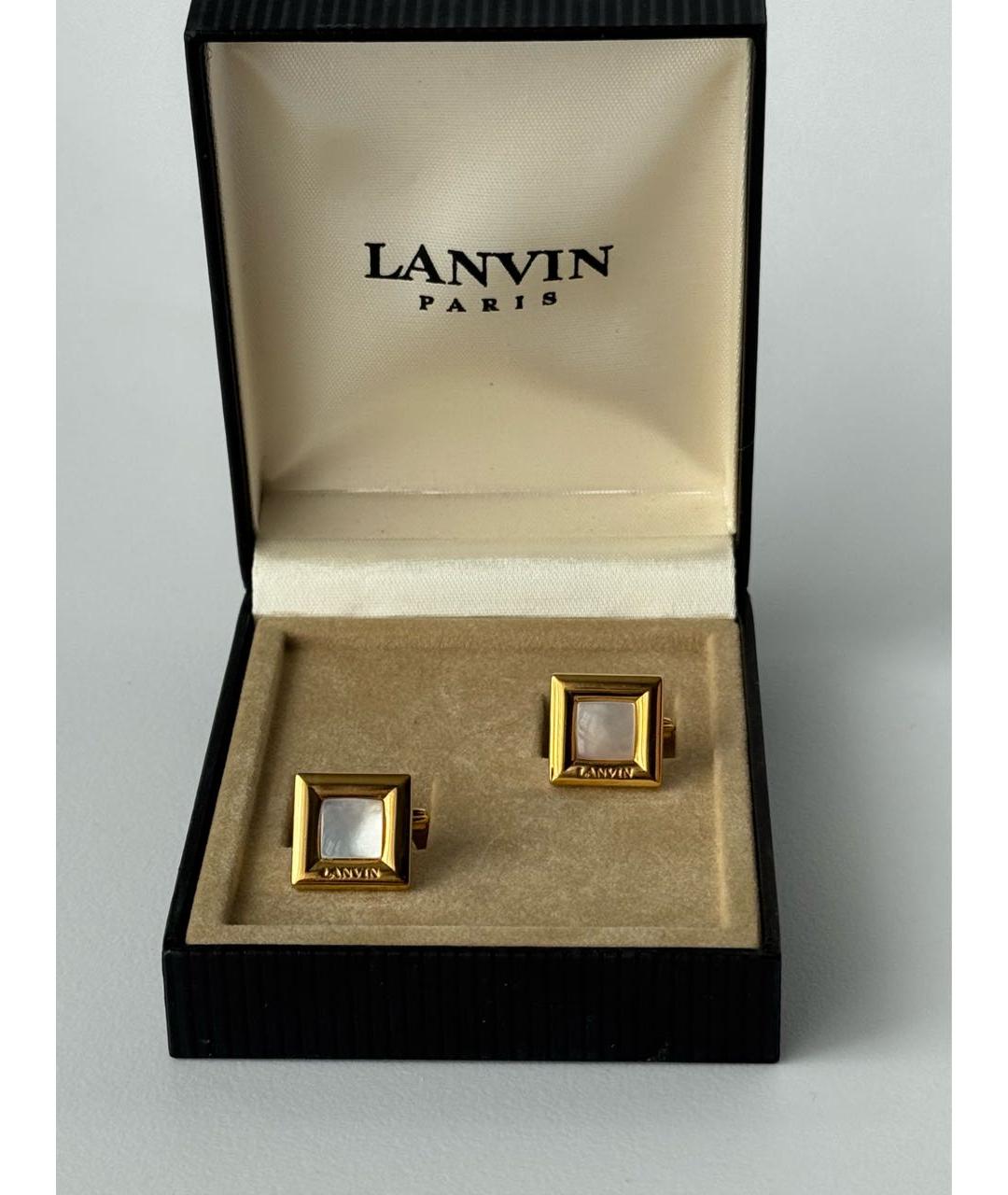 LANVIN Золотые керамические запонки, фото 4