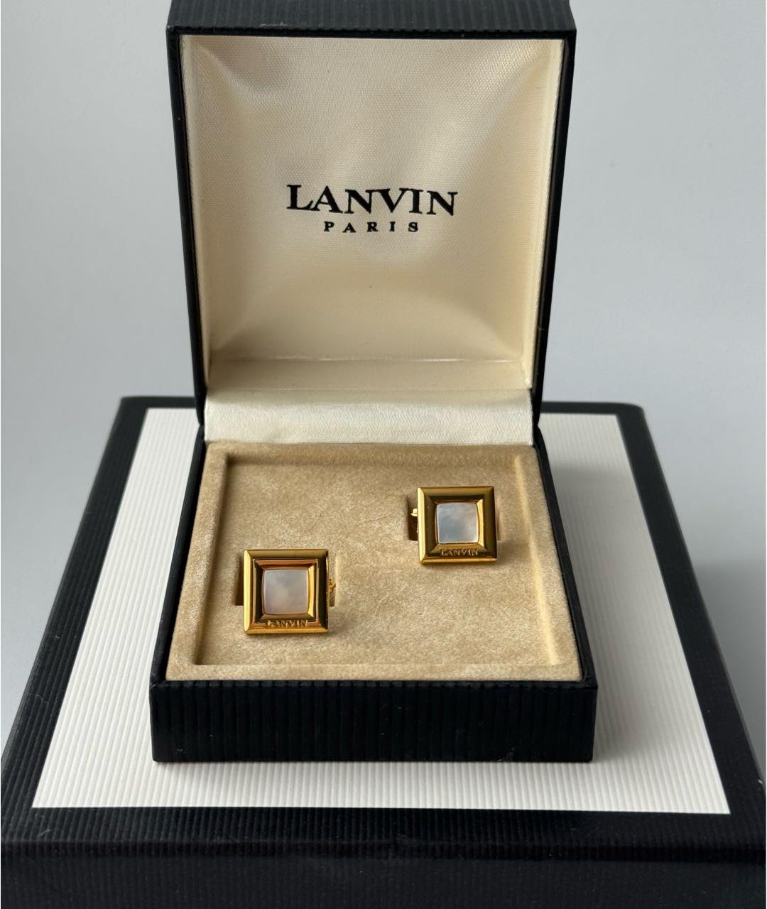 LANVIN Золотые керамические запонки, фото 5