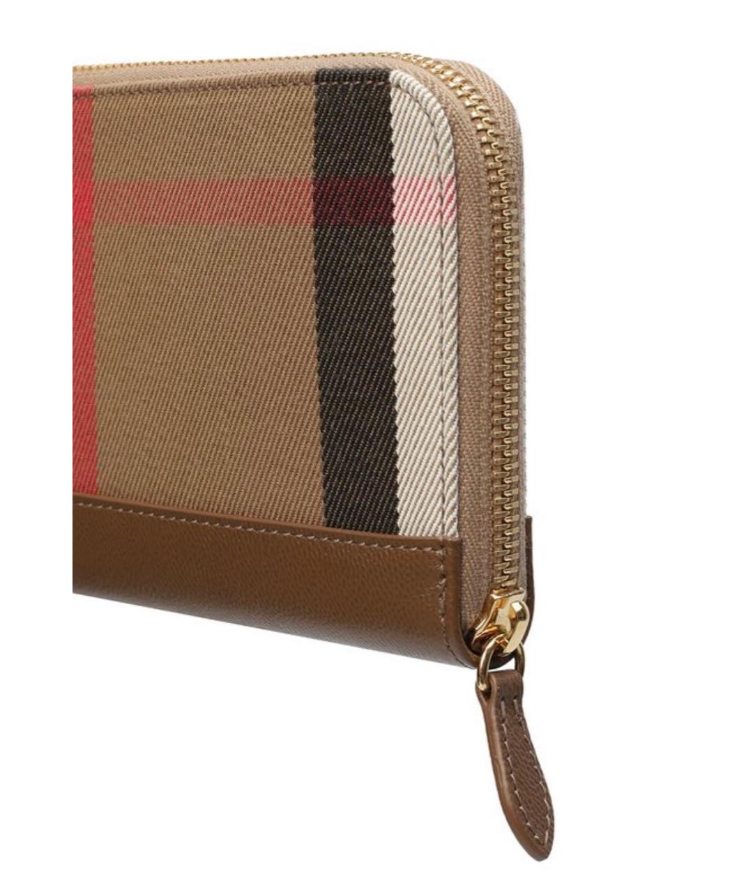 BURBERRY Коричневый кожаный кошелек, фото 4