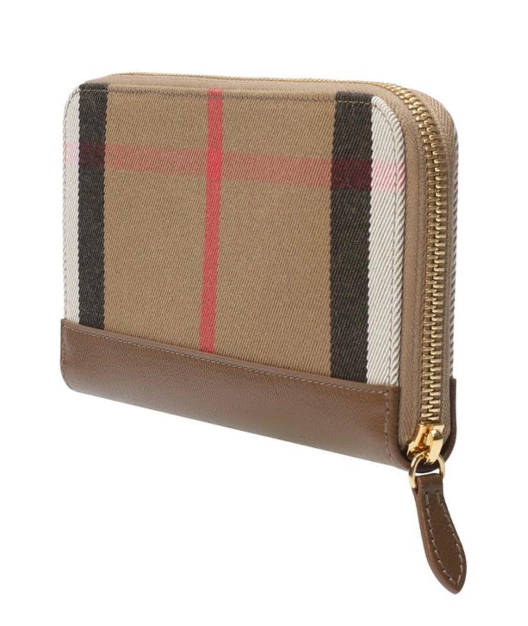 BURBERRY Коричневый кожаный кошелек, фото 2