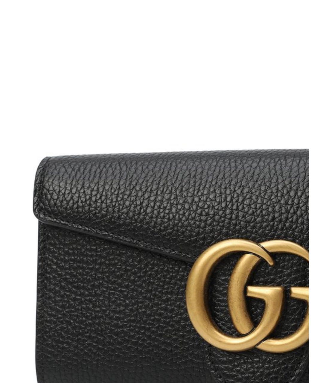 GUCCI Черный кожаный кошелек, фото 2