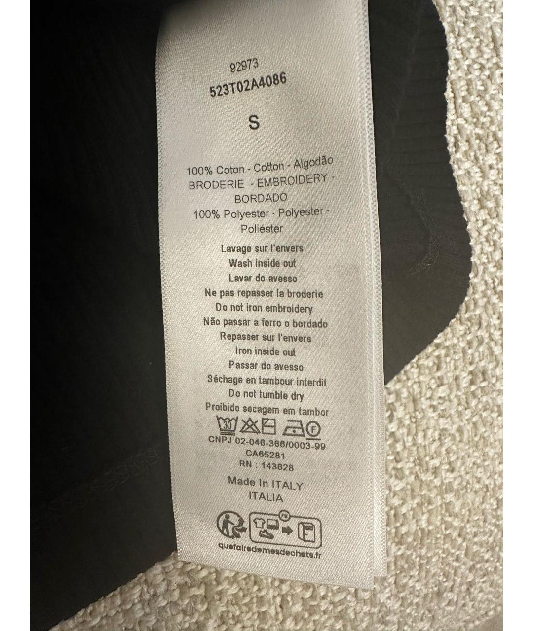 CHRISTIAN DIOR Черная хлопковая майка, фото 4