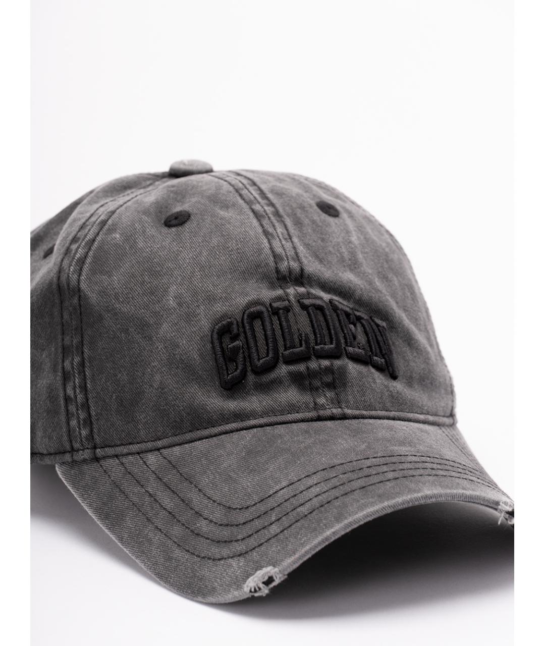 GOLDEN GOOSE DELUXE BRAND Антрацитовая хлопковая кепка/бейсболка, фото 3