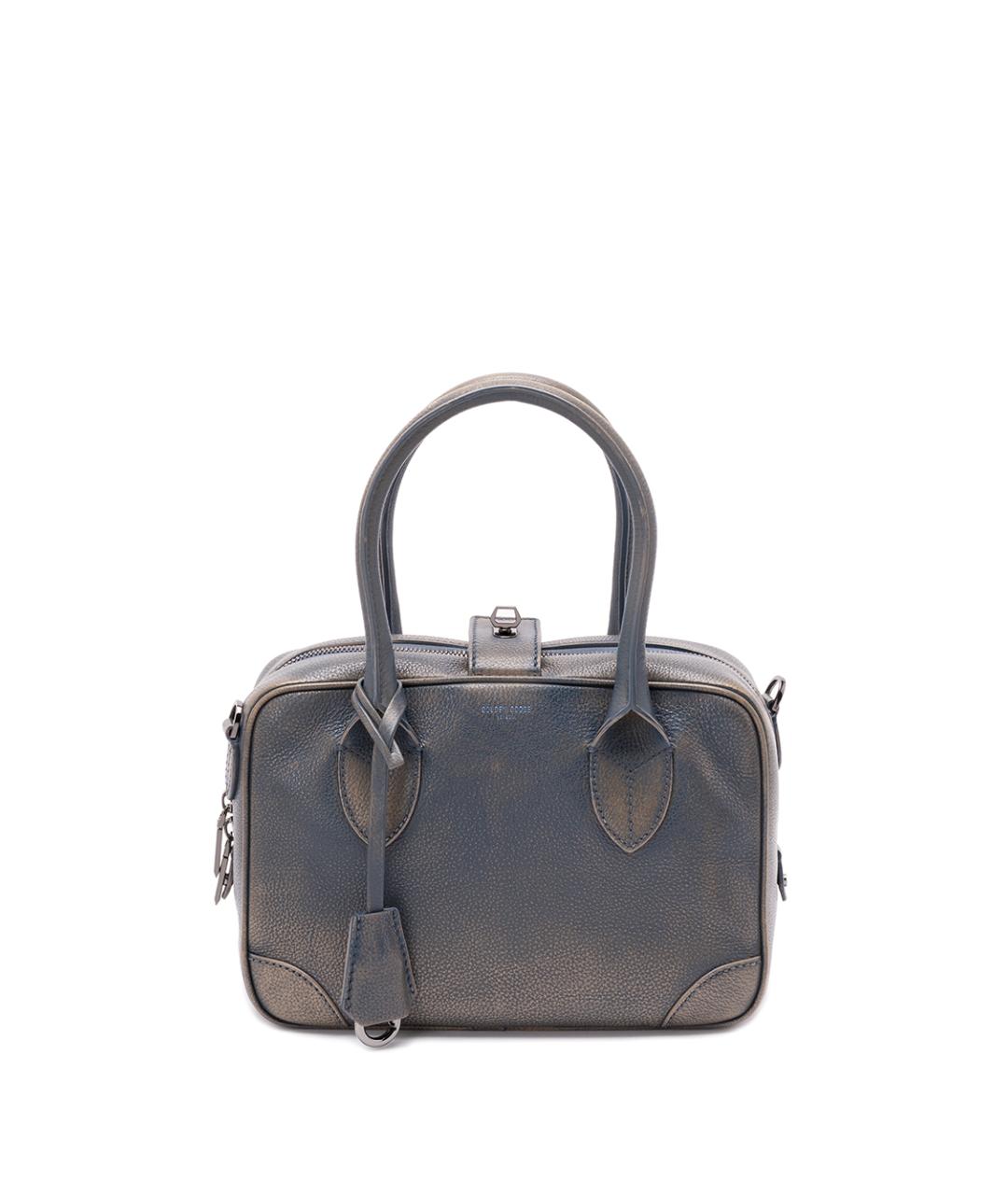 GOLDEN GOOSE DELUXE BRAND Синяя кожаная сумка тоут, фото 1