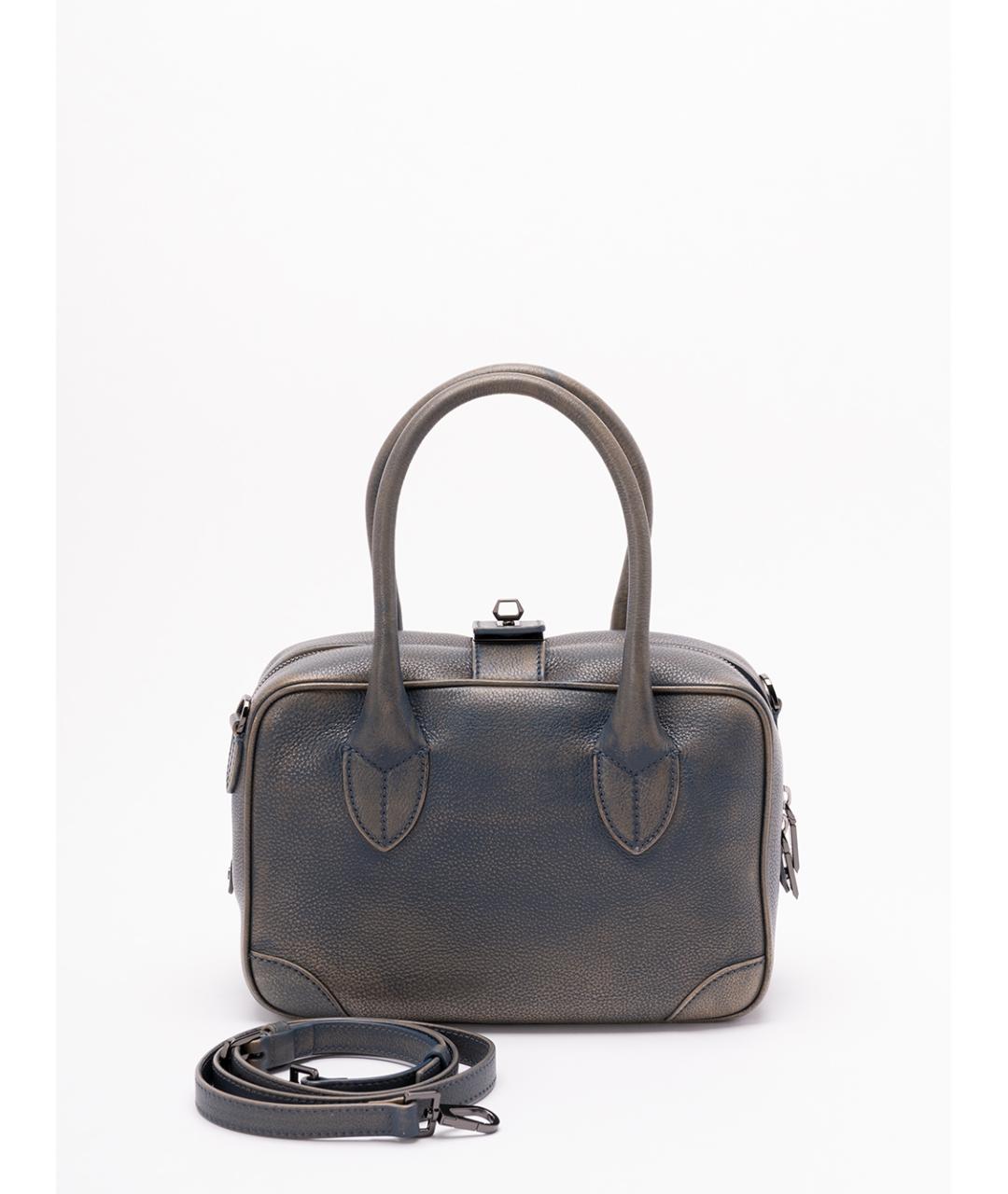 GOLDEN GOOSE DELUXE BRAND Синяя кожаная сумка тоут, фото 2
