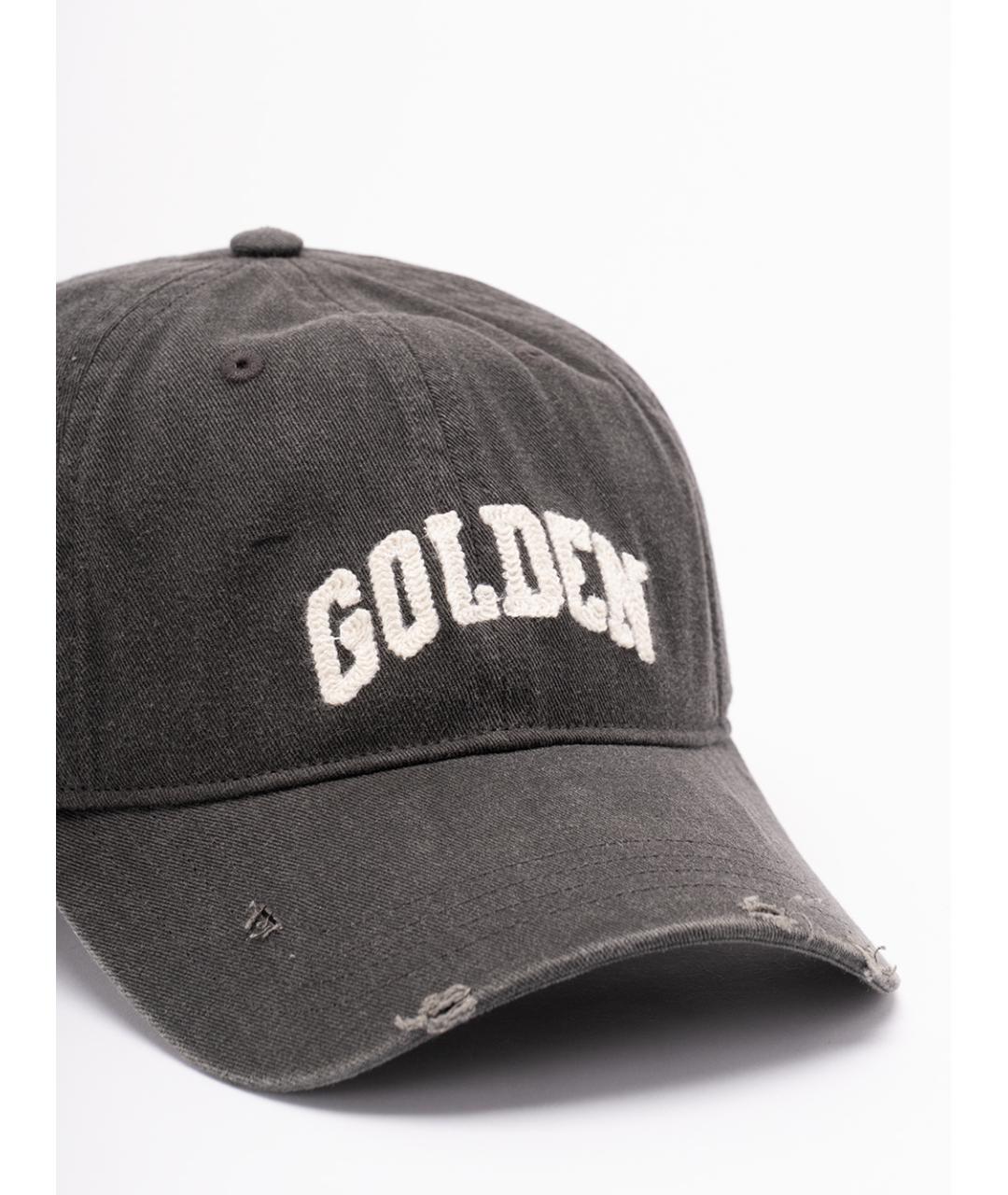 GOLDEN GOOSE DELUXE BRAND Антрацитовая хлопковая кепка/бейсболка, фото 3