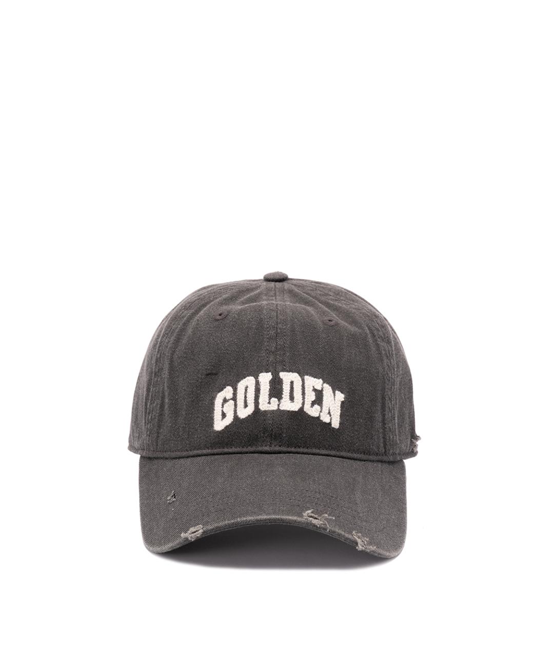 GOLDEN GOOSE DELUXE BRAND Антрацитовая хлопковая кепка/бейсболка, фото 1