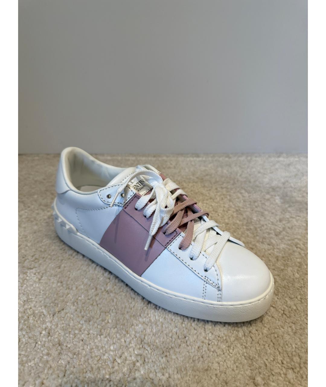 VALENTINO Белые кожаные кроссовки, фото 6