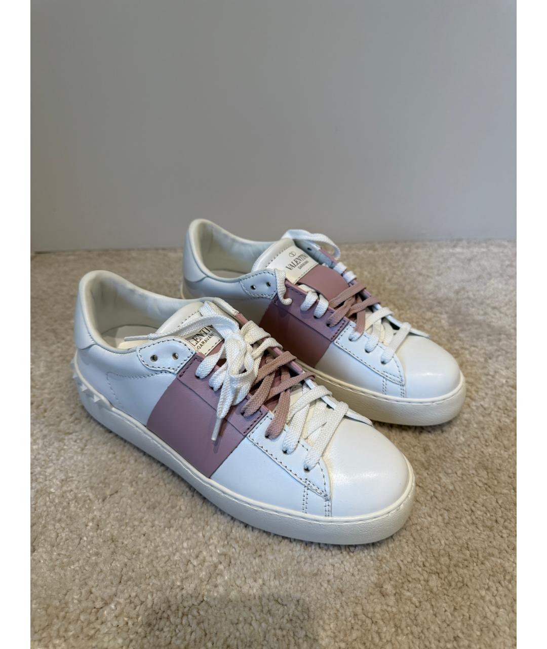 VALENTINO Белые кожаные кроссовки, фото 4
