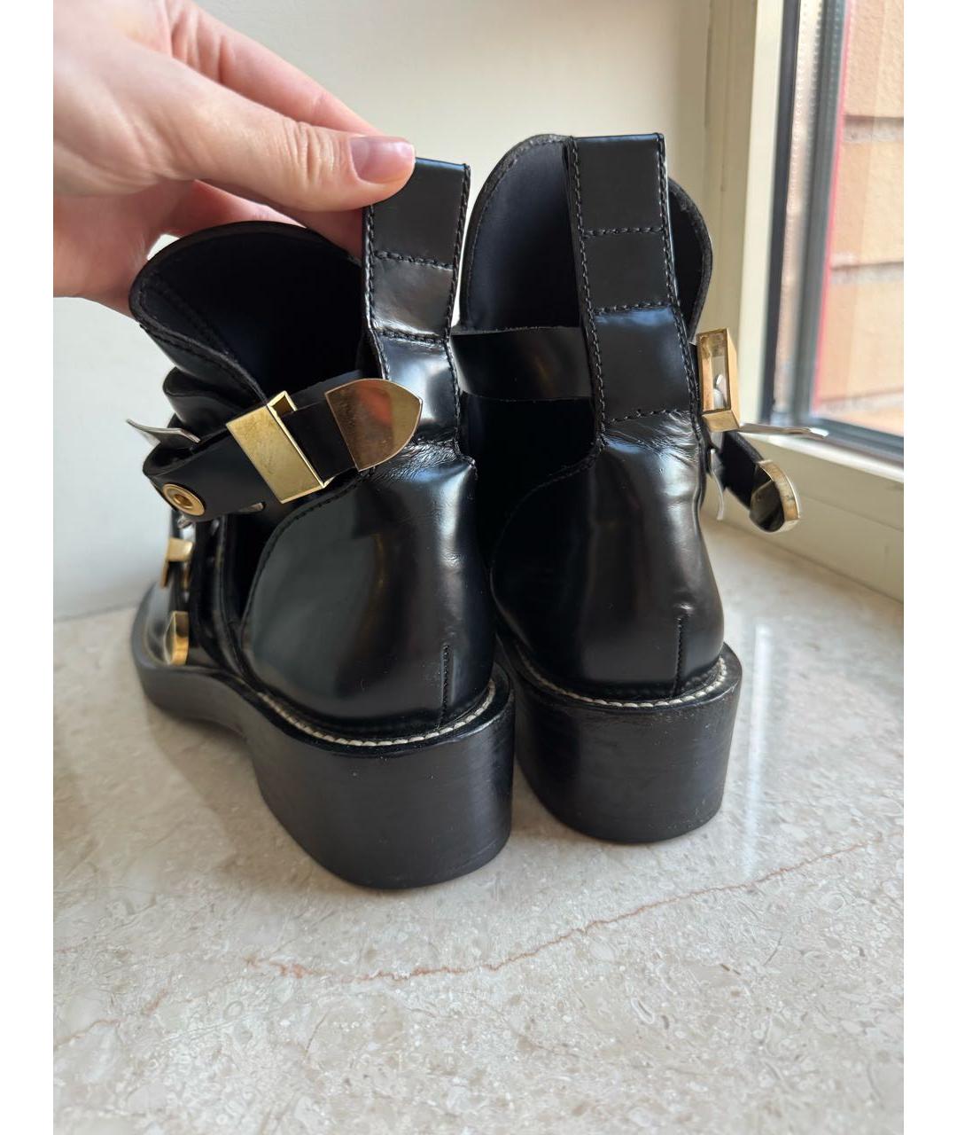 BALENCIAGA Черные кожаные ботинки, фото 5