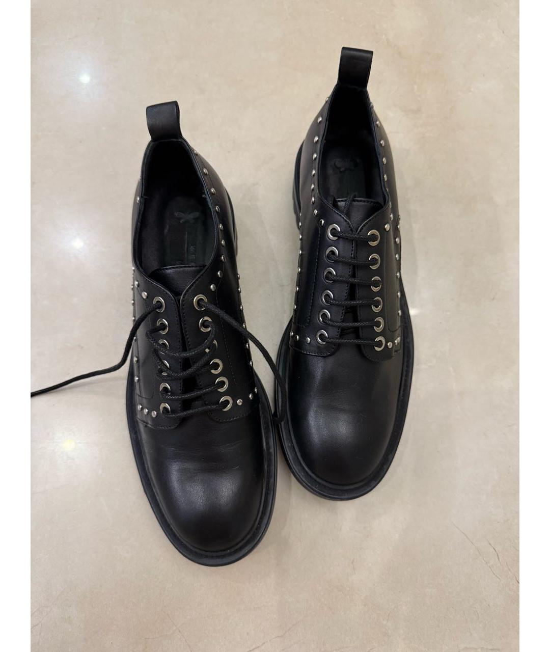WEEKEND MAX MARA Черные кожаные ботинки, фото 4