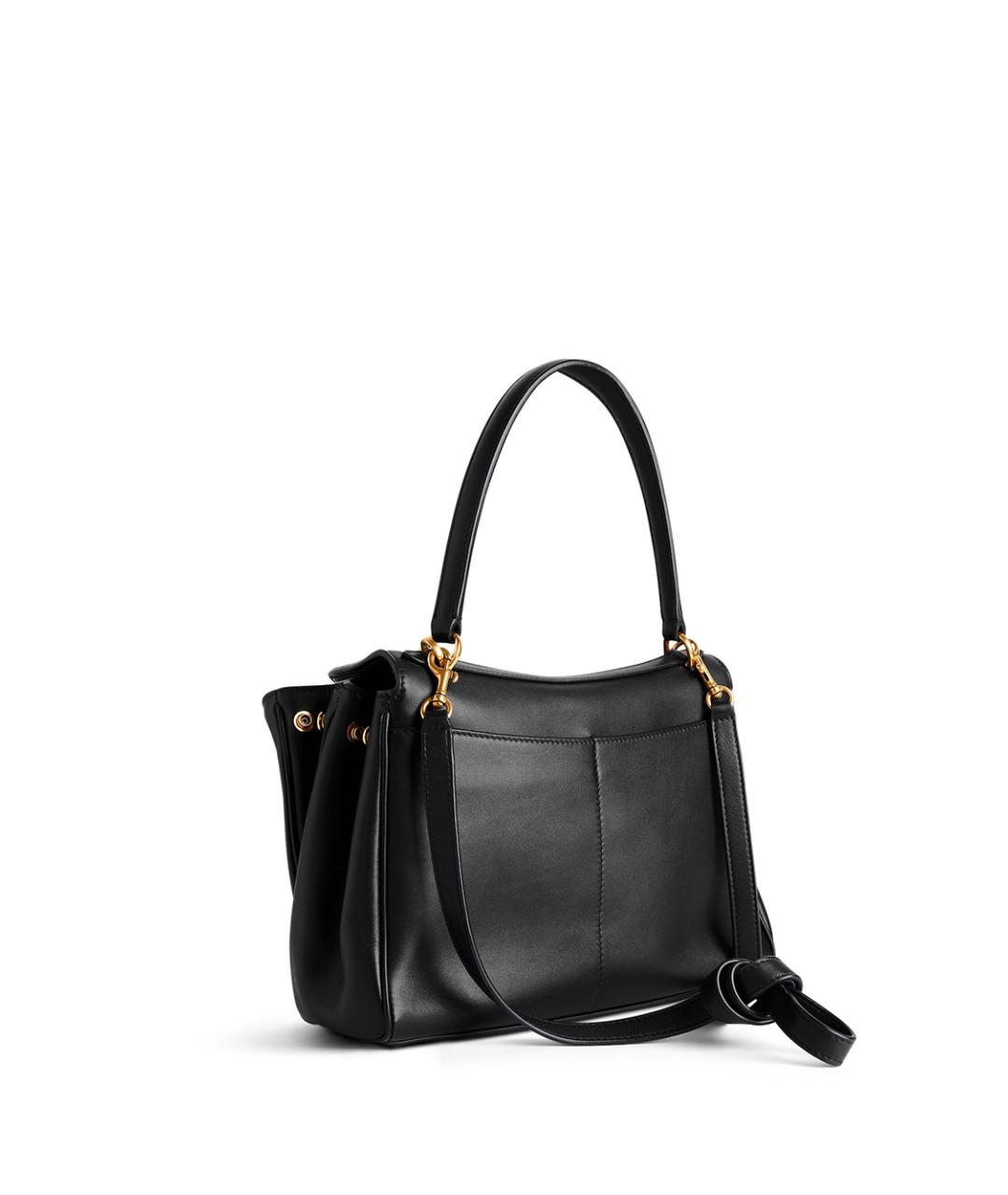 BALENCIAGA Черная кожаная сумка тоут, фото 3