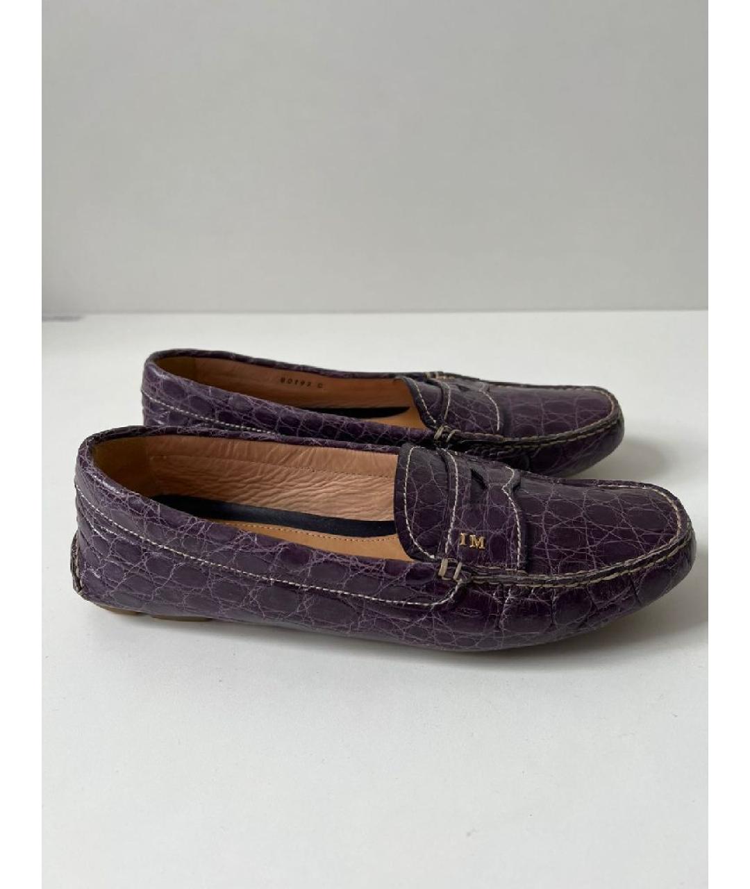 PRADA Фиолетовые кожаные лоферы, фото 10