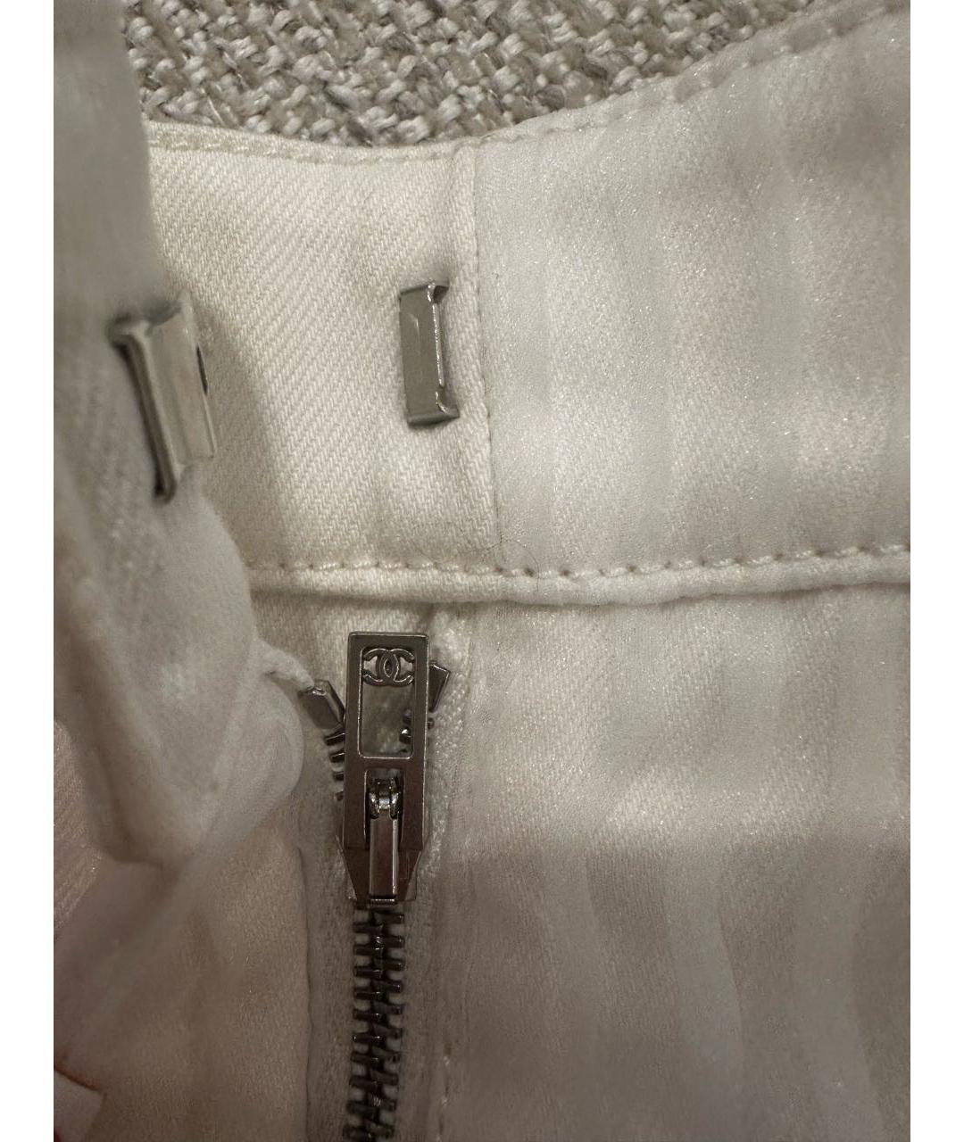 CHANEL Белые хлопковые шорты, фото 3
