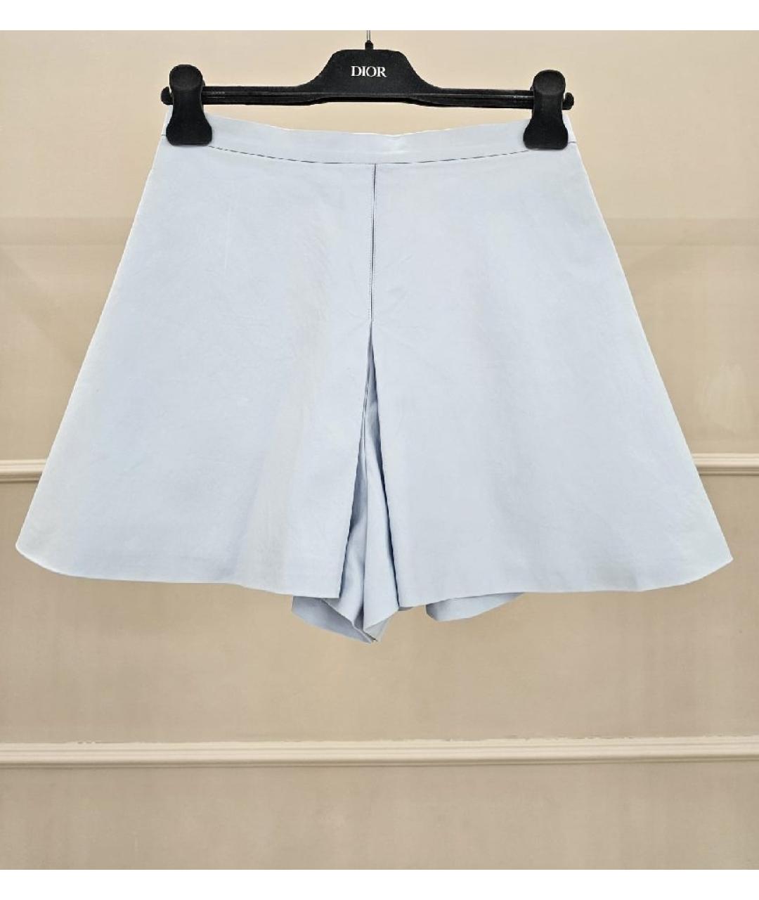 CHRISTIAN DIOR Голубая хлопковая юбка мини, фото 10