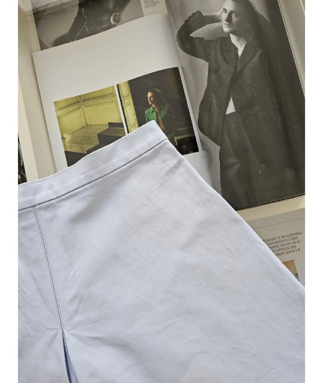 CHRISTIAN DIOR Голубая хлопковая юбка мини, фото 4