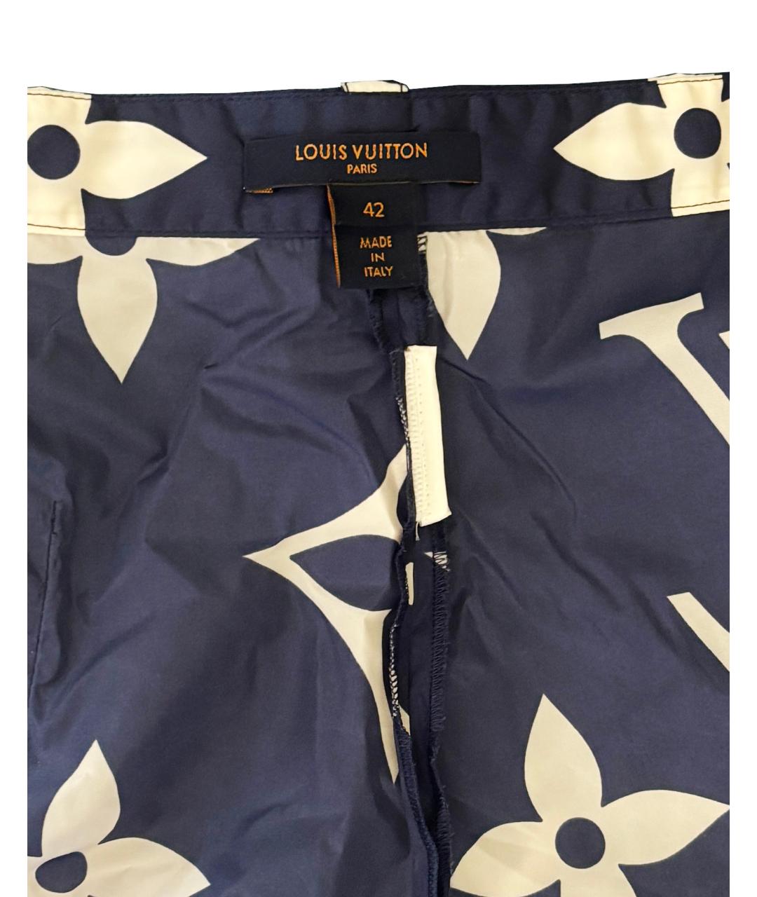 LOUIS VUITTON Синие полиамидовые шорты, фото 3