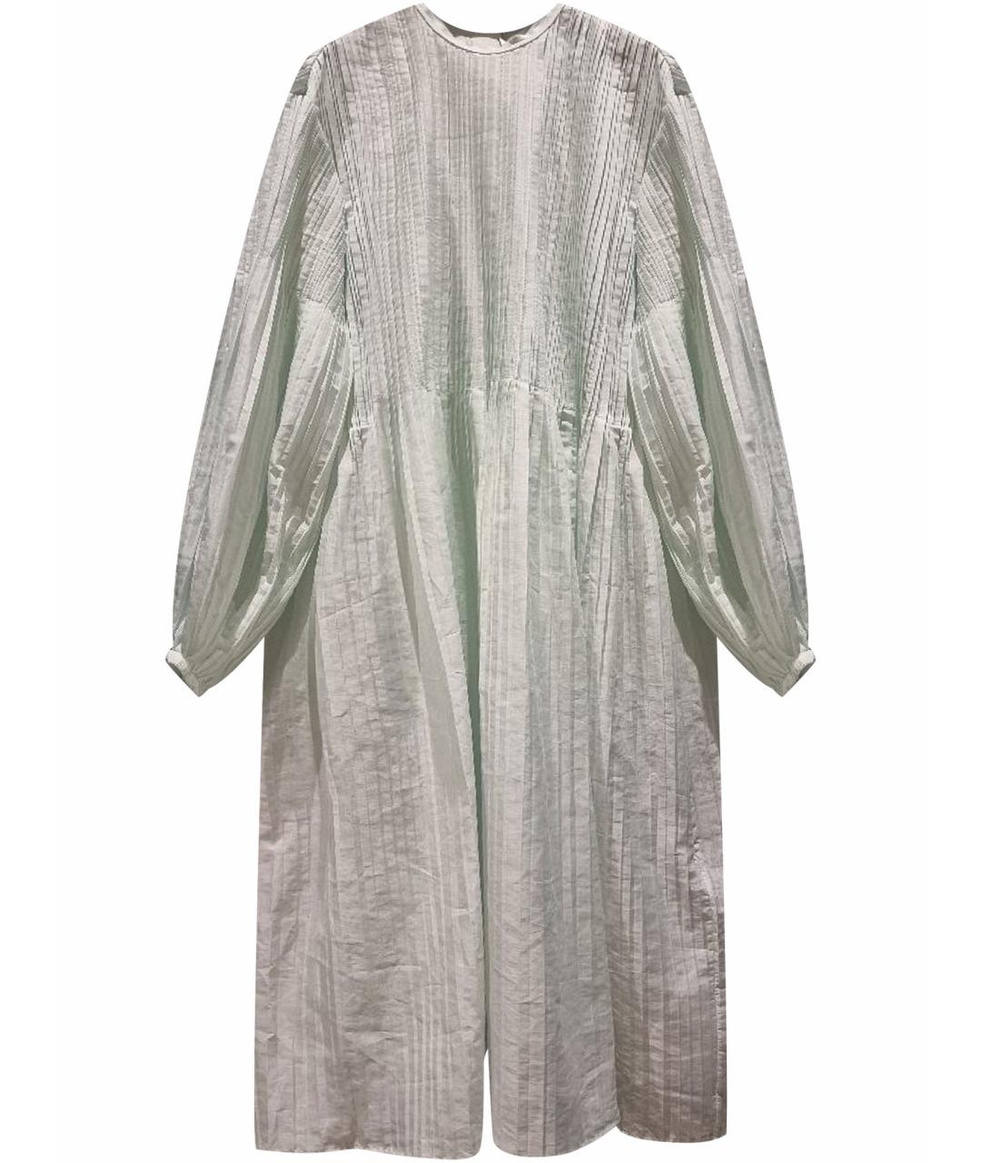 JIL SANDER Зеленые хлопковое повседневное платье, фото 1