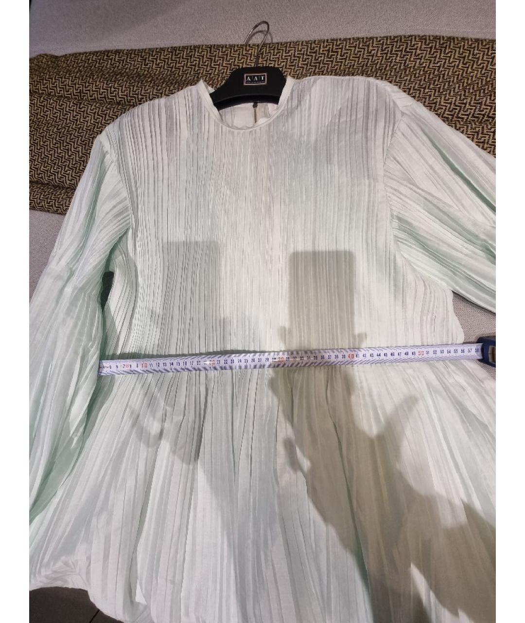 JIL SANDER Зеленые хлопковое повседневное платье, фото 7
