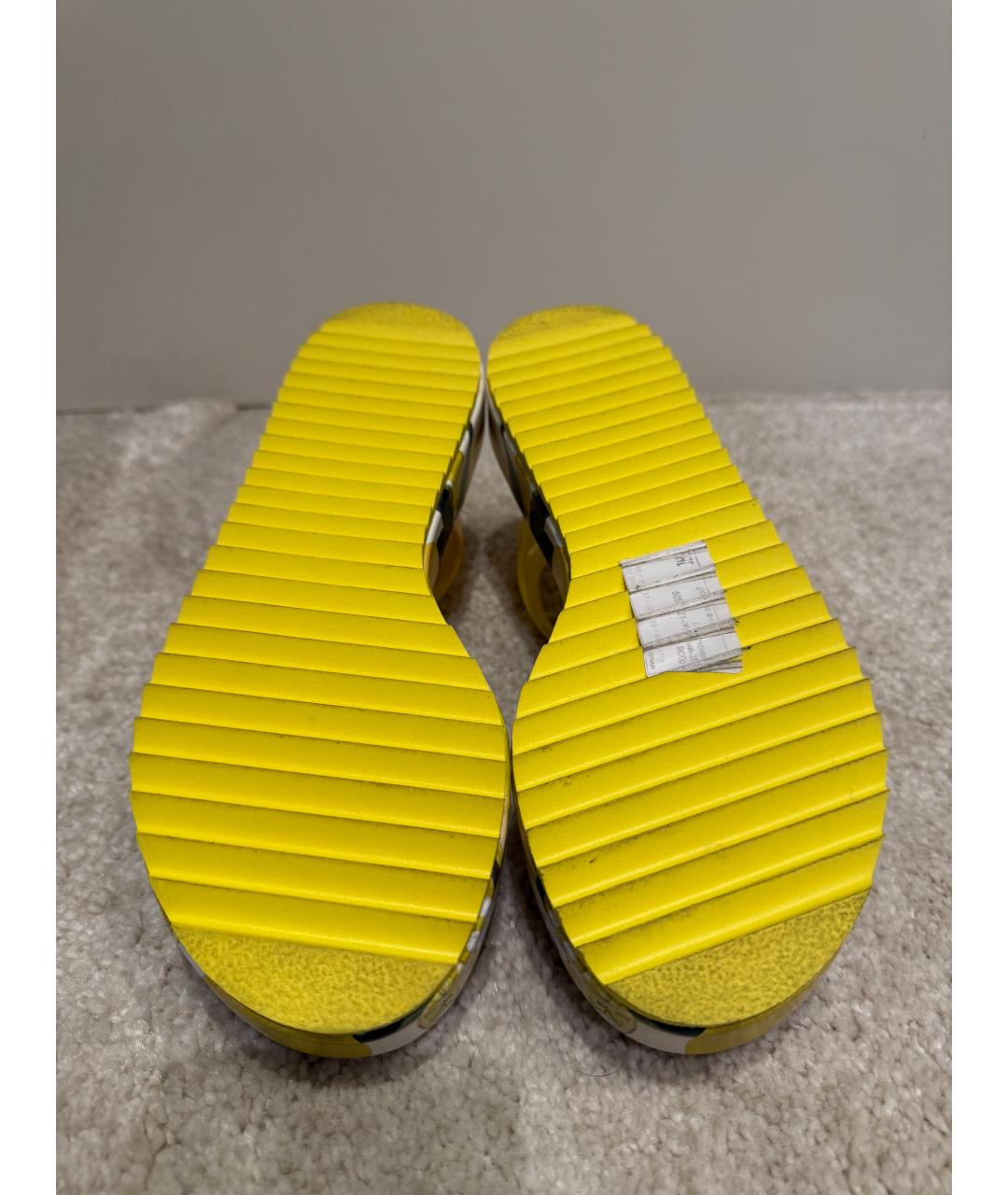 DOLCE&GABBANA Желтые босоножки, фото 5