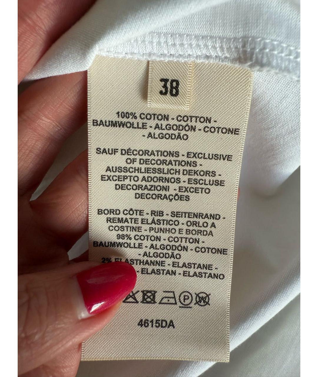 HERMES Белая хлопковая футболка, фото 4
