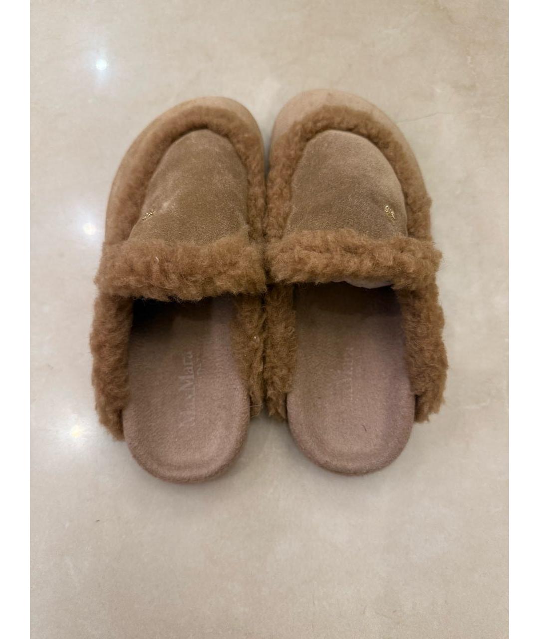 MAX MARA Коричневые замшевые мюли, фото 2