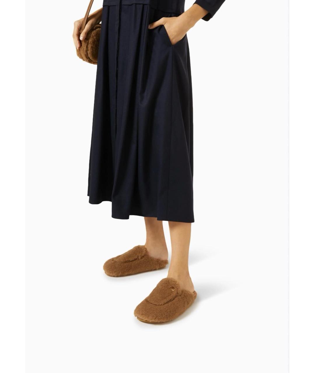 MAX MARA Коричневые замшевые мюли, фото 8