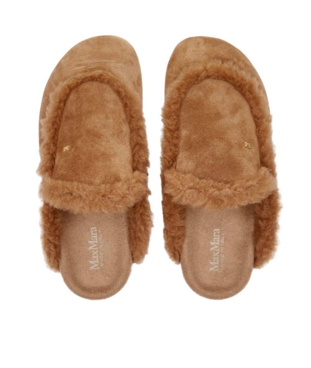 MAX MARA Коричневые замшевые мюли, фото 9