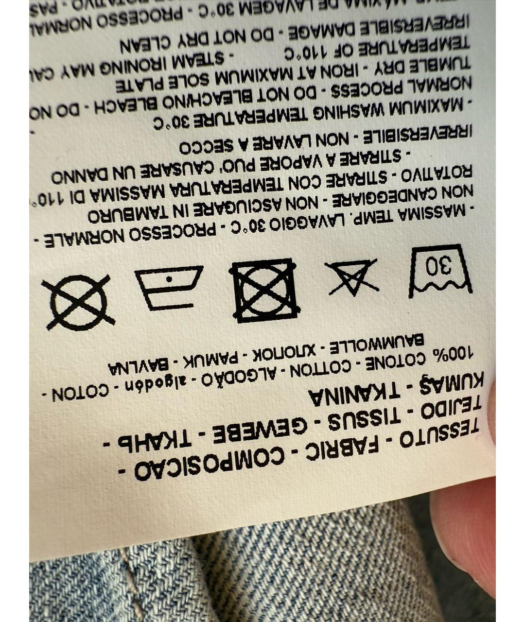 ARMANI EXCHANGE Голубой деним комбинезон, фото 5