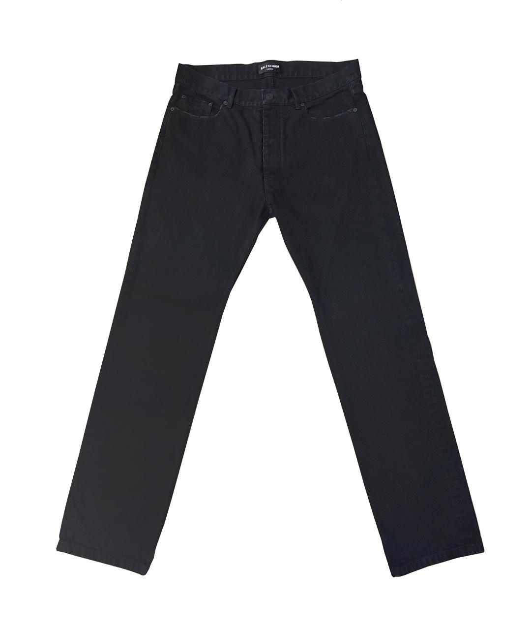 BALENCIAGA Черные хлопковые прямые джинсы, фото 10