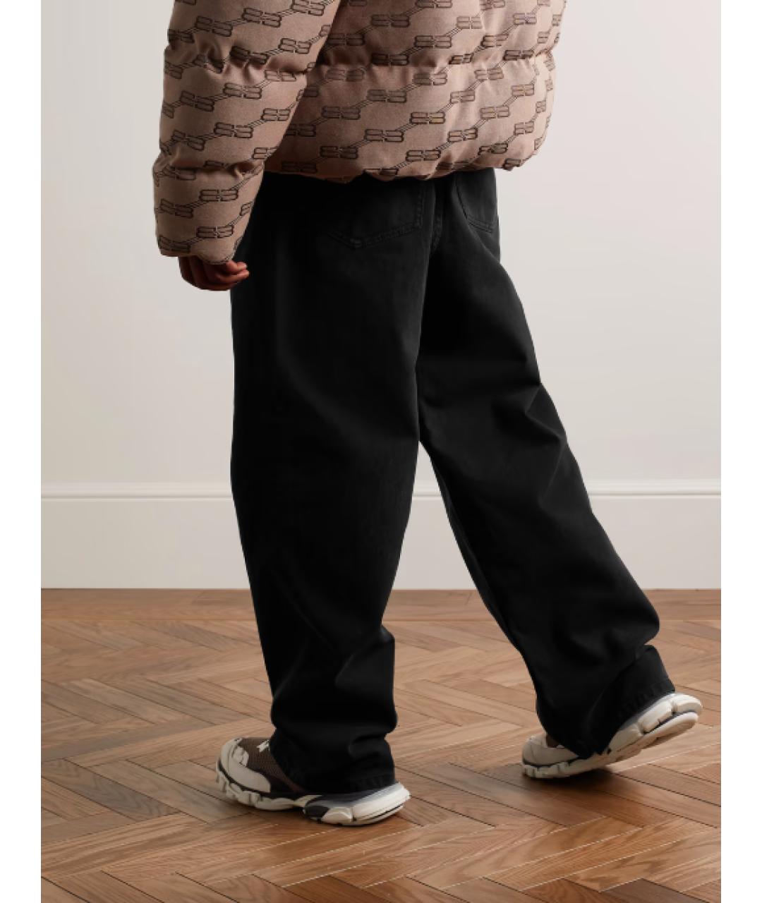 BALENCIAGA Черные хлопковые прямые джинсы, фото 8