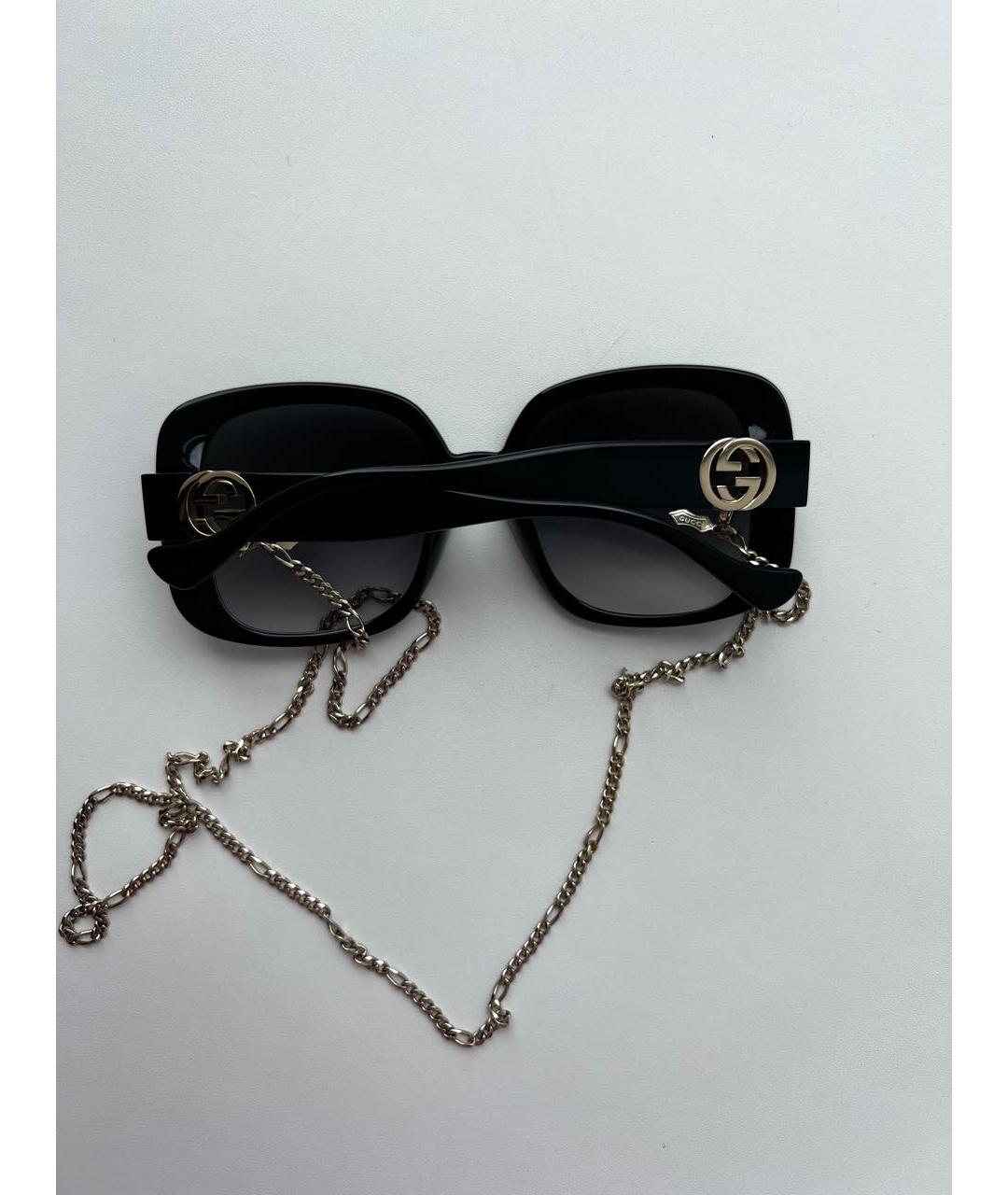 GUCCI Черные пластиковые солнцезащитные очки, фото 6