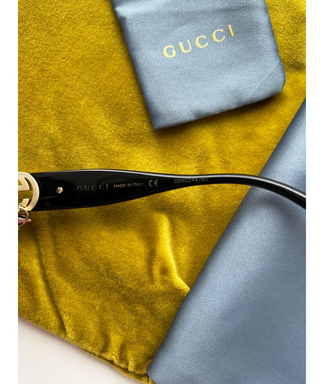 GUCCI Черные пластиковые солнцезащитные очки, фото 4