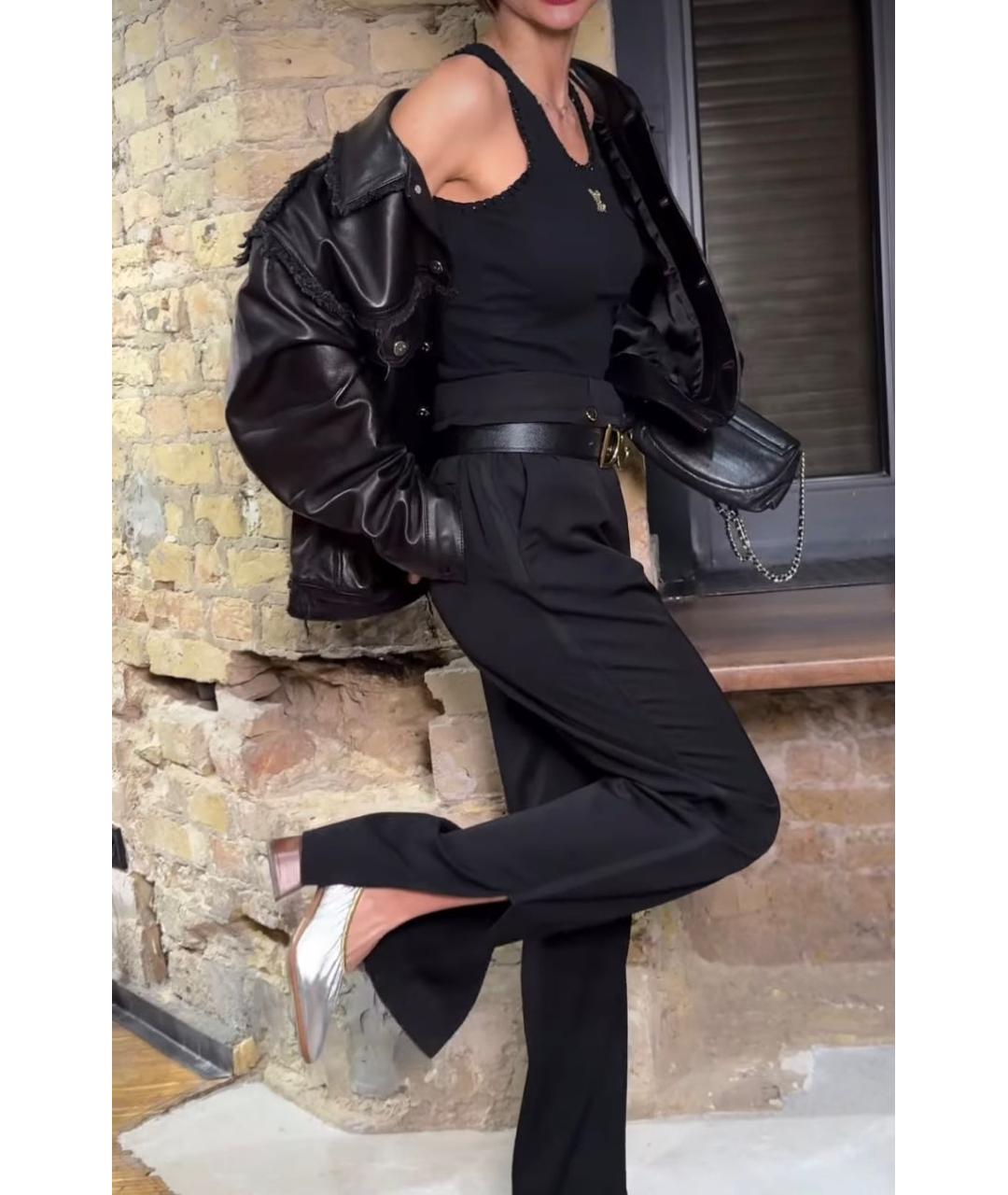 JACQUEMUS Черные шерстяные прямые брюки, фото 3