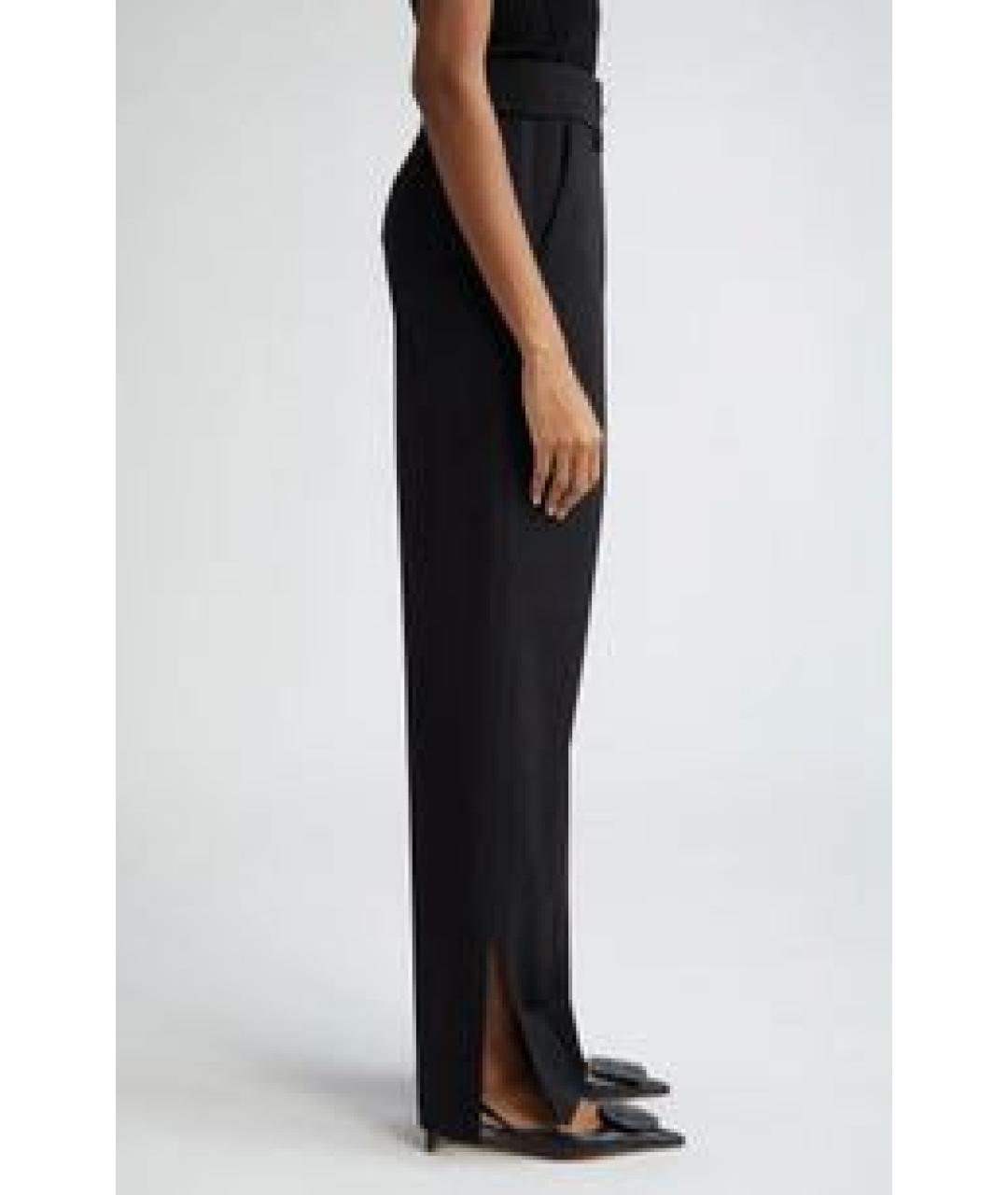 JACQUEMUS Черные шерстяные прямые брюки, фото 4