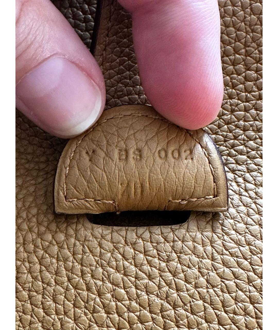 HERMES Горчичная кожаная сумка через плечо, фото 4
